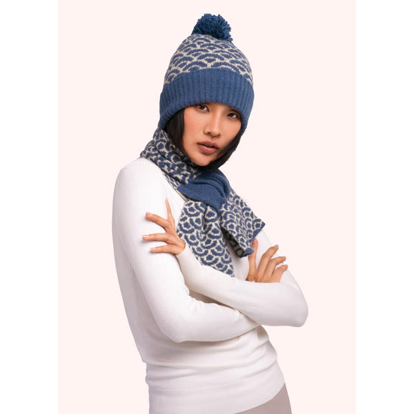 Agatha Scarf - Denim Mix (Option to add Agatha Hat)
