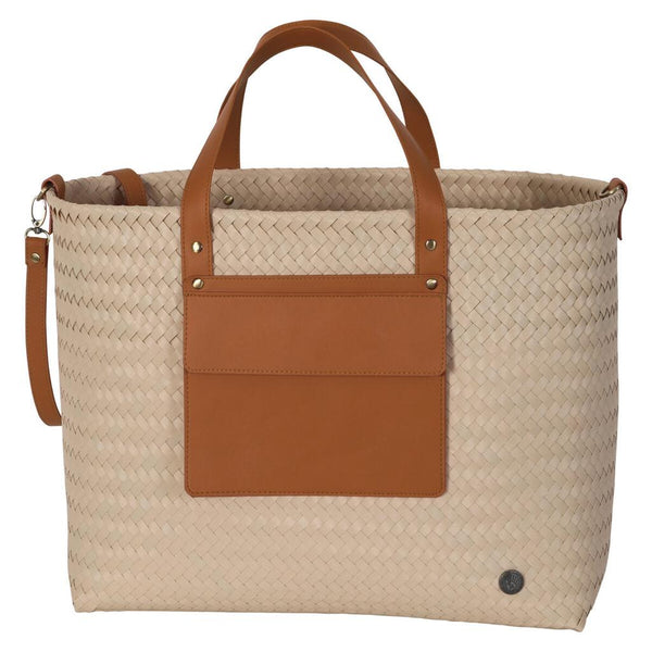 Percey Shopper Bag - Natural & Sienna-Nook & Cranny Gift Store-2019 National Gift Store Of The Year-Ireland-Gift Shop