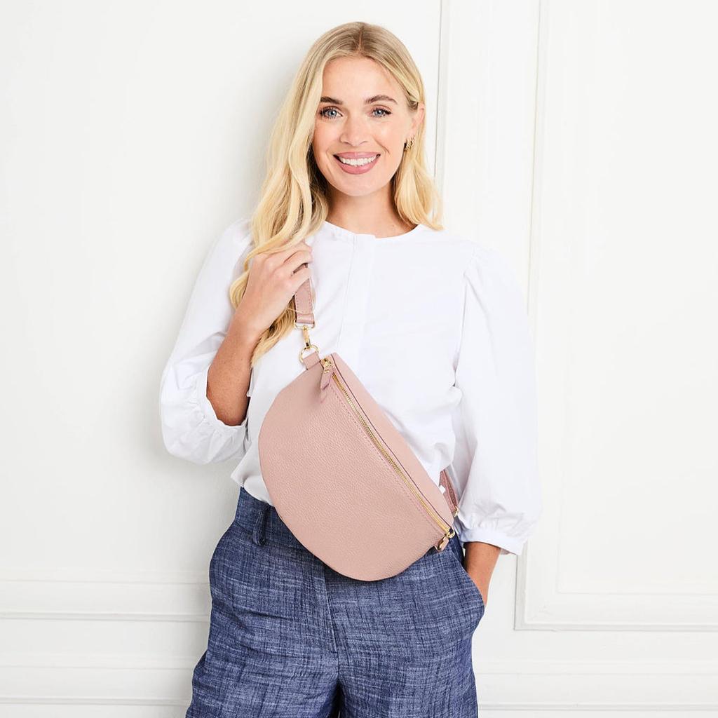Elie Beaumont Sling Italian Leather Bag - Blush-Nook & Cranny Gift Store-2019 National Gift Store Of The Year-Ireland-Gift Shop