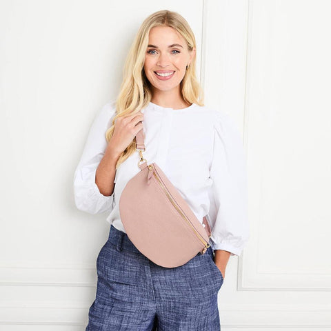 Elie Beaumont Sling Italian Leather Bag - Blush-Nook & Cranny Gift Store-2019 National Gift Store Of The Year-Ireland-Gift Shop