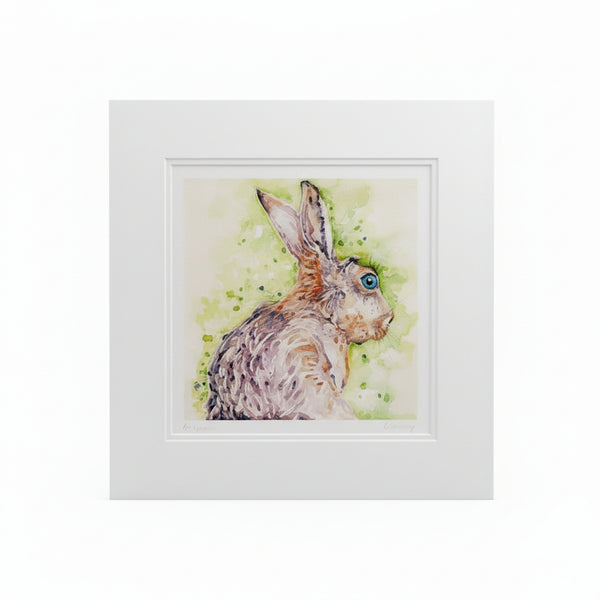"An Giorrai" Hare Watercolour Print by Breda Greaney-Nook & Cranny Gift Store-2019 National Gift Store Of The Year-Ireland-Gift Shop