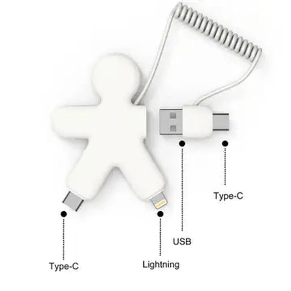 Buddy USB Eco Charger (Multi Connector Cable in white)