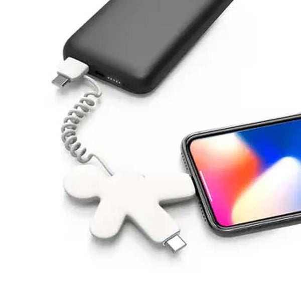 Connect All Your Essential Devices with the Usb, Usb-C or Lightning Connectors. the Flexible Coiled Cable Also Doubles as a Keychain!