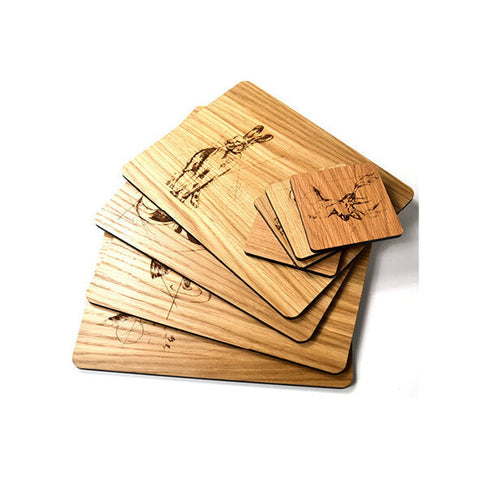 The Native Collection - Oak Veneer Placemats & Coasters (Set of 4)-Nook & Cranny Gift Store-2019 National Gift Store Of The Year-Ireland-Gift Shop