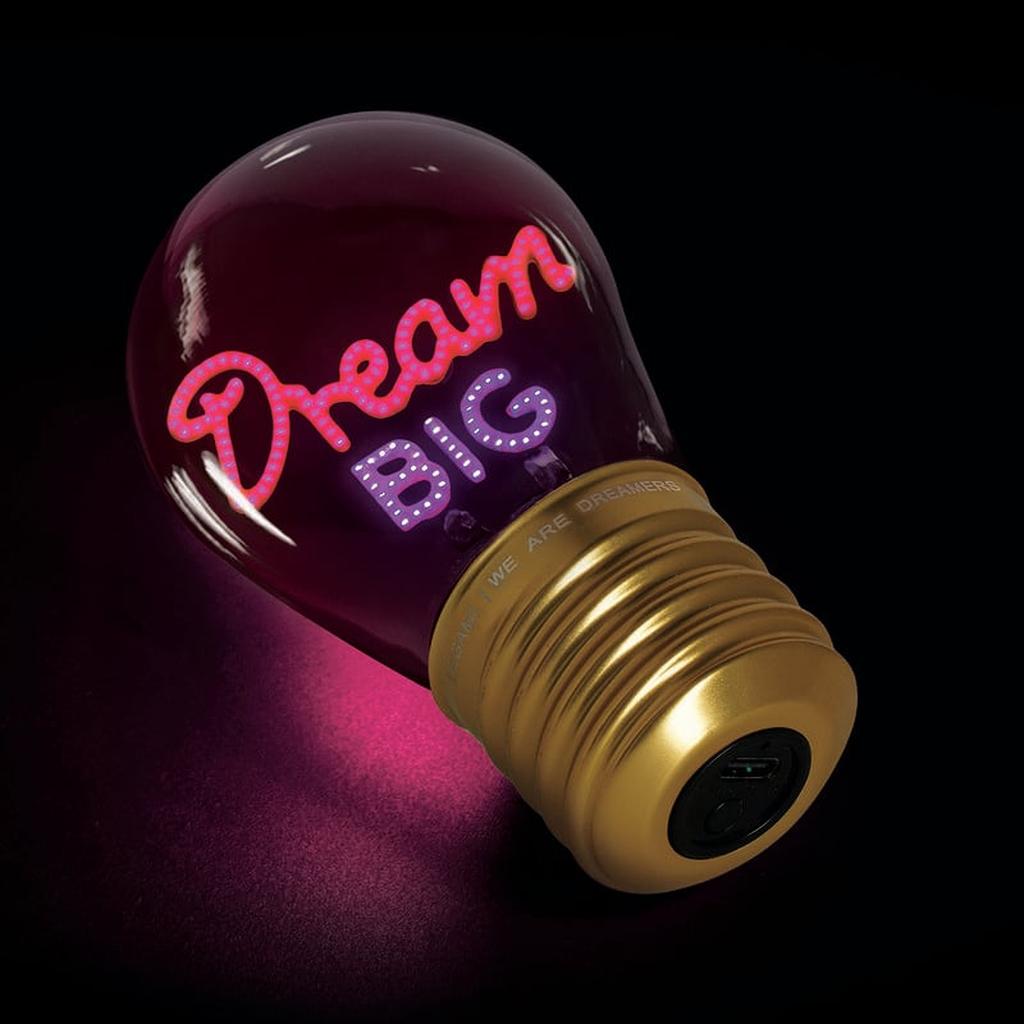 Dream Big - Lightbulb Shaped Table Lamp-Nook & Cranny Gift Store-2019 National Gift Store Of The Year-Ireland-Gift Shop