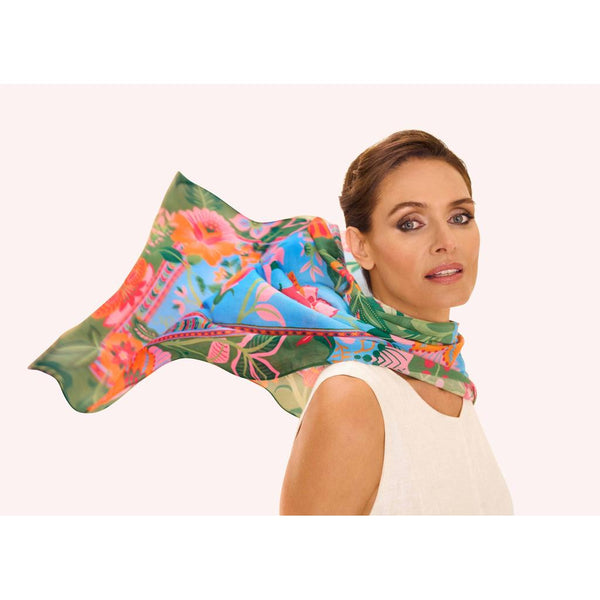 Folky Floral Cotton Scarf-Nook & Cranny Gift Store-2019 National Gift Store Of The Year-Ireland-Gift Shop