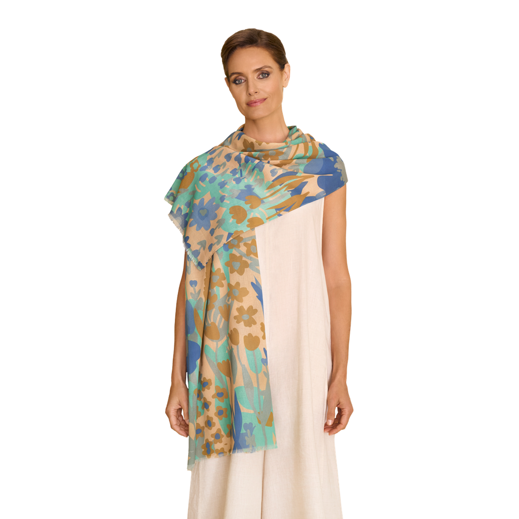 Cotton Scarf -Springtime Floral-Nook & Cranny Gift Store-2019 National Gift Store Of The Year-Ireland-Gift Shop