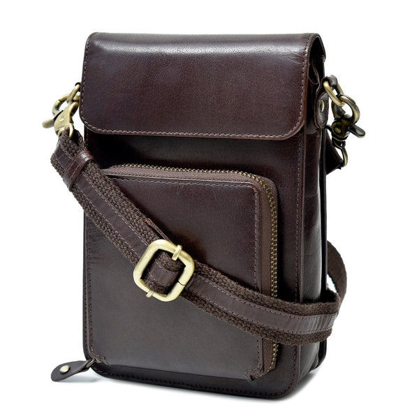 Luxury Irish Soft Leather Phone Pouch Bag - Brown-Nook & Cranny Gift Store-2019 National Gift Store Of The Year-Ireland-Gift Shop
