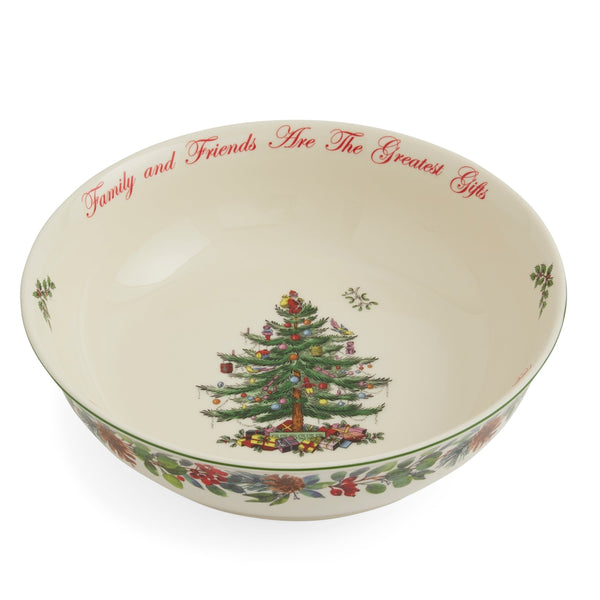 "Family & Friends" Serving Bowl - Christmas Tree-Nook & Cranny Gift Store-2019 National Gift Store Of The Year-Ireland-Gift Shop