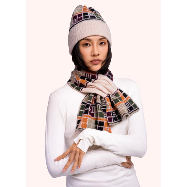 Dani Scarf - Damson Mix (Option to add matching Hat)
