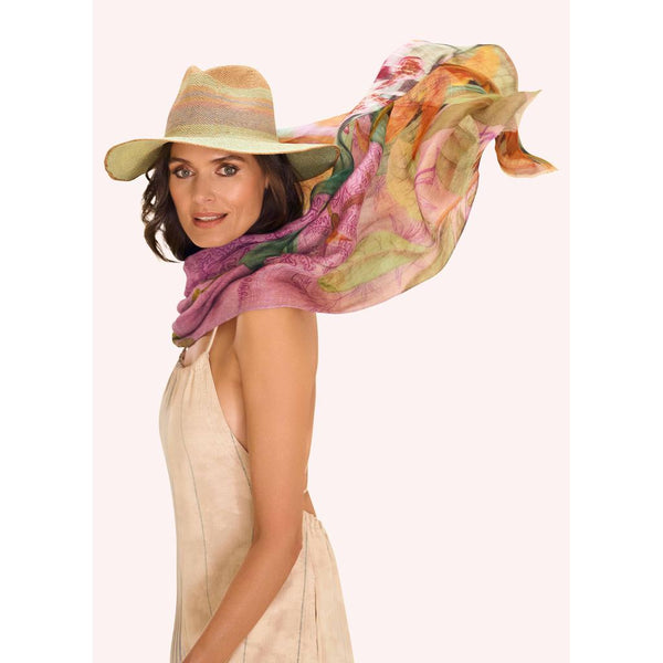 Botany Bliss Linen/Cotton Print Scarf - Lavender-Nook & Cranny Gift Store-2019 National Gift Store Of The Year-Ireland-Gift Shop
