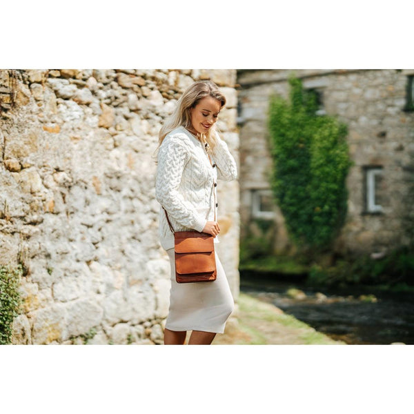 Luxury Irish Soft Leather - Sling Bag (Tan)