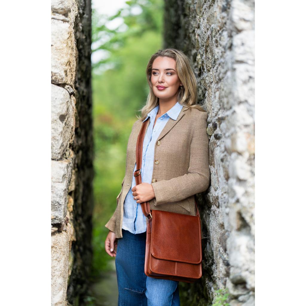 Luxury Irish Soft Leather - Tan Messenger Bag