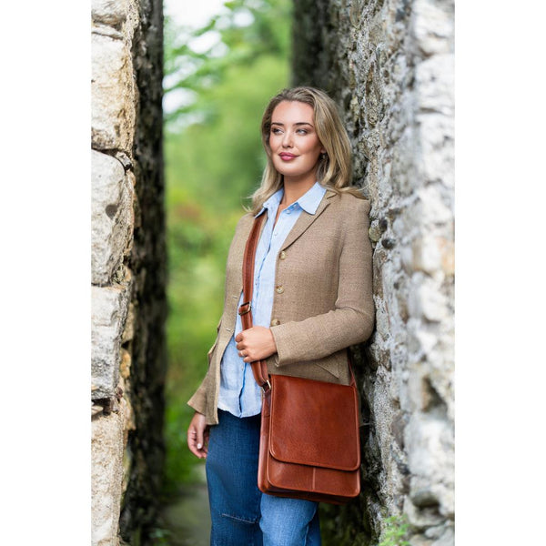 Luxury Irish Soft Leather - Tan Messenger Bag