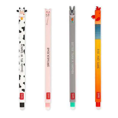 Set of 4 erasable gel pens - Farm sweet farm-Nook & Cranny Gift Store-2019 National Gift Store Of The Year-Ireland-Gift Shop