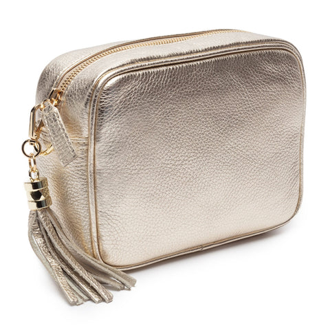 Elie Beaumont Cross Body Italian Leather Bag - Gold-Nook & Cranny Gift Store-2019 National Gift Store Of The Year-Ireland-Gift Shop