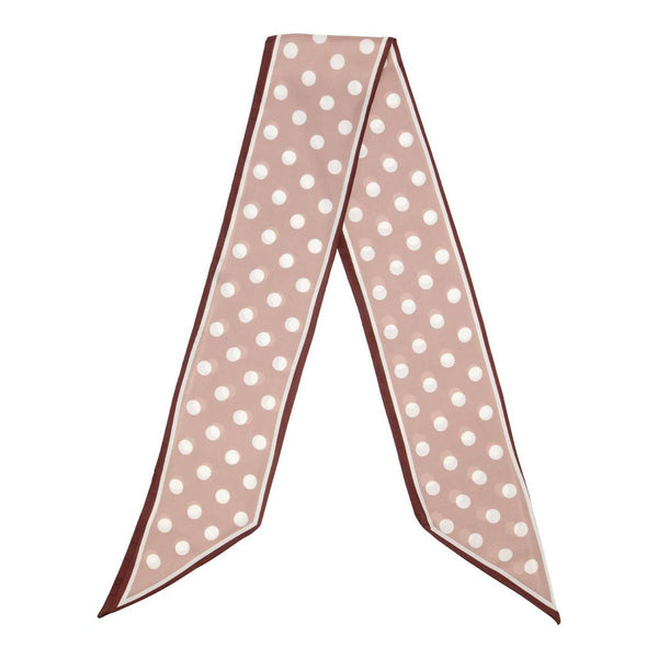 Cappucino Polka Dot Vegan Silk Foulard