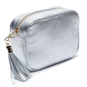 Elie Beaumont Cross Body Italian Leather Bag - Silver-Nook & Cranny Gift Store-2019 National Gift Store Of The Year-Ireland-Gift Shop