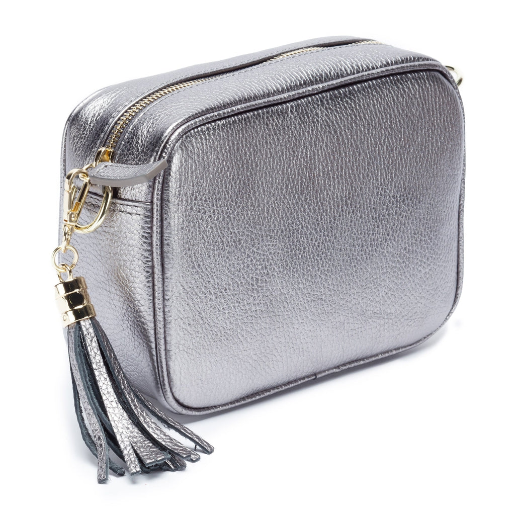 Elie Beaumont Cross Body Italian Leather Bag - Pewter-Nook & Cranny Gift Store-2019 National Gift Store Of The Year-Ireland-Gift Shop