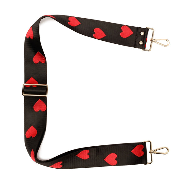 Strap for Crossbody Bag - Red Hearts-Nook & Cranny Gift Store-2019 National Gift Store Of The Year-Ireland-Gift Shop