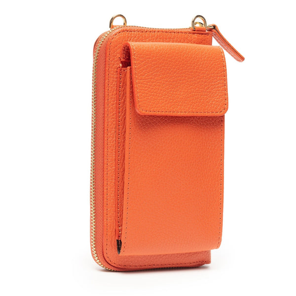 Elie Beaumont Leather Phonebag - Orange-Nook & Cranny Gift Store-2019 National Gift Store Of The Year-Ireland-Gift Shop