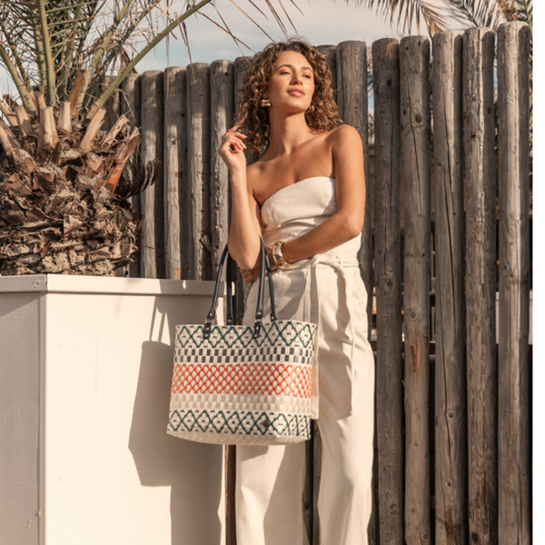 Elin Shopper Bag - Navy Mix-Nook & Cranny Gift Store-2019 National Gift Store Of The Year-Ireland-Gift Shop