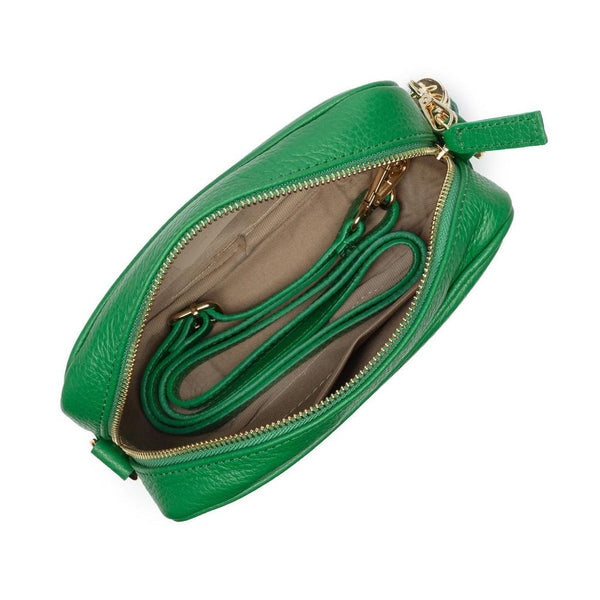 Elie Beaumont Cross Body Italian Leather Bag - (Bright Green Emerald)-Nook & Cranny Gift Store-2019 National Gift Store Of The Year-Ireland-Gift Shop