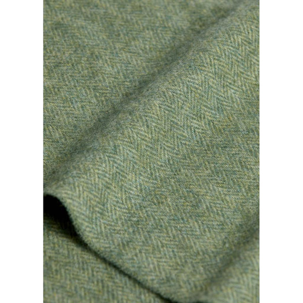 100% Lambswool Scarf by Foxford - Green Herringbone-Nook & Cranny Gift Store-2019 National Gift Store Of The Year-Ireland-Gift Shop