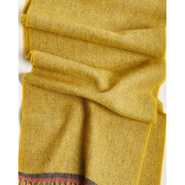 Foxford 100% Lambswool Scarf - Gold Herringbone-Nook & Cranny Gift Store-2019 National Gift Store Of The Year-Ireland-Gift Shop