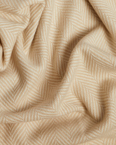 Foxford Cashmere Throw in Grey, White and Cream Herringbone-Nook & Cranny Gift Store-2019 National Gift Store Of The Year-Ireland-Gift Shop