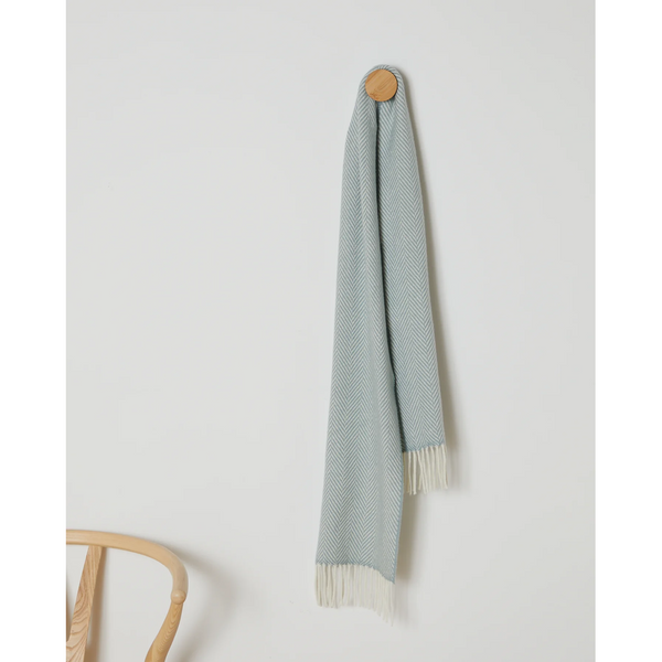 Foxford Scarf - Sage & White Wool / Cashmere-Nook & Cranny Gift Store-2019 National Gift Store Of The Year-Ireland-Gift Shop