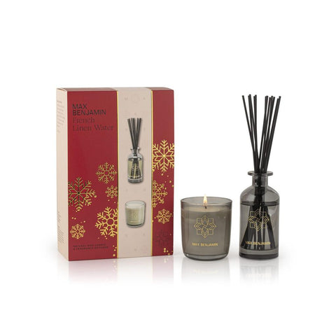 Max Benjamin - French Linen Water Luxury Diffuser and Candle Christmas Gift Box-Nook & Cranny Gift Store-2019 National Gift Store Of The Year-Ireland-Gift Shop