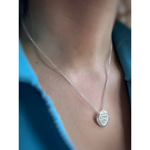 Love Heart Pendant on Sterling Silver Necklace - Made in Laois!-Nook & Cranny Gift Store-2019 National Gift Store Of The Year-Ireland-Gift Shop