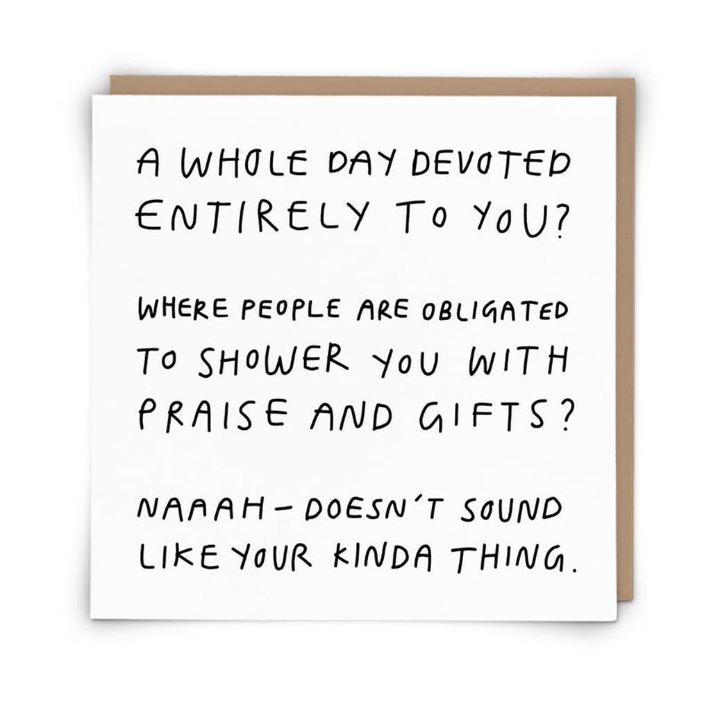 A whole day devoted entirely to you?...-Nook & Cranny Gift Store-2019 National Gift Store Of The Year-Ireland-Gift Shop
