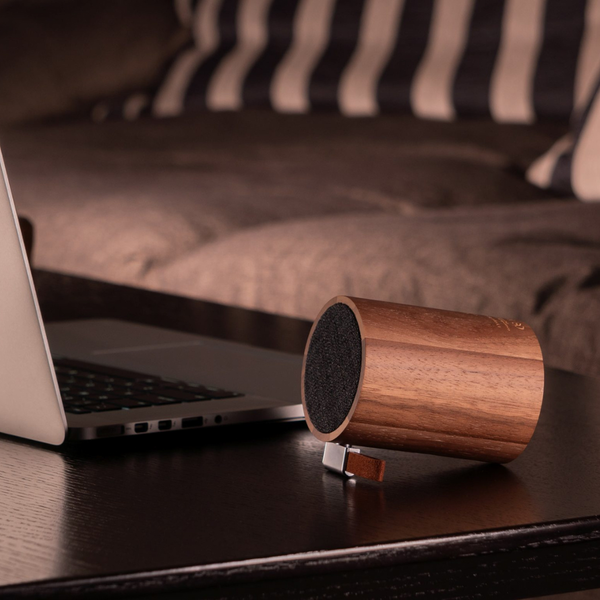Drum Light Bluetooth Speaker - Walnut Wood-Nook & Cranny Gift Store-2019 National Gift Store Of The Year-Ireland-Gift Shop