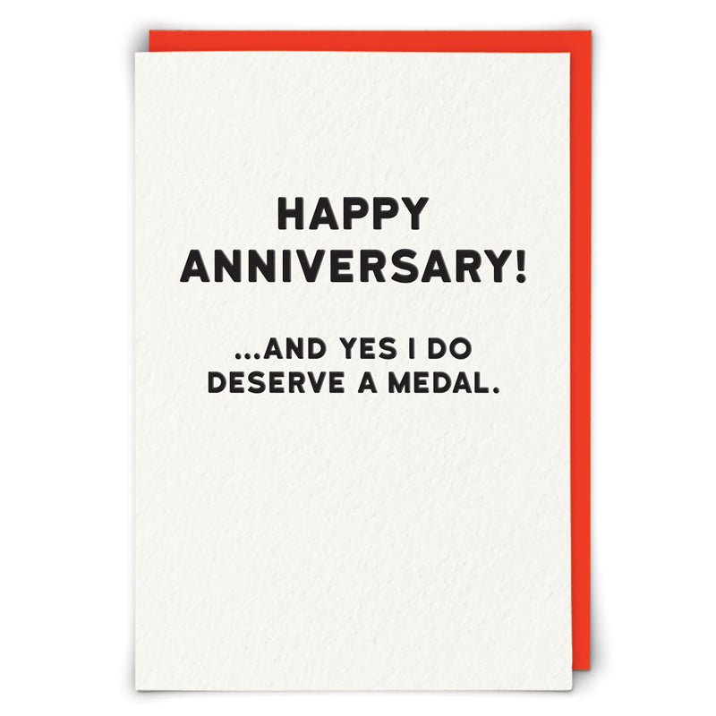 Happy Anniversary...I Deserve a Medal...-Nook & Cranny Gift Store-2019 National Gift Store Of The Year-Ireland-Gift Shop