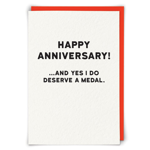 Happy Anniversary...I Deserve a Medal...-Nook & Cranny Gift Store-2019 National Gift Store Of The Year-Ireland-Gift Shop