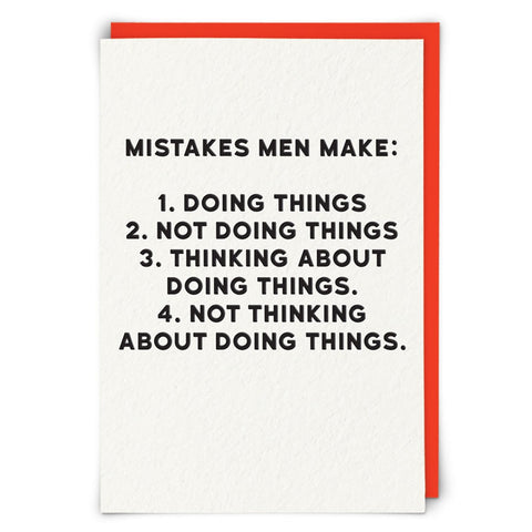 Mistakes men make ...-Nook & Cranny Gift Store-2019 National Gift Store Of The Year-Ireland-Gift Shop