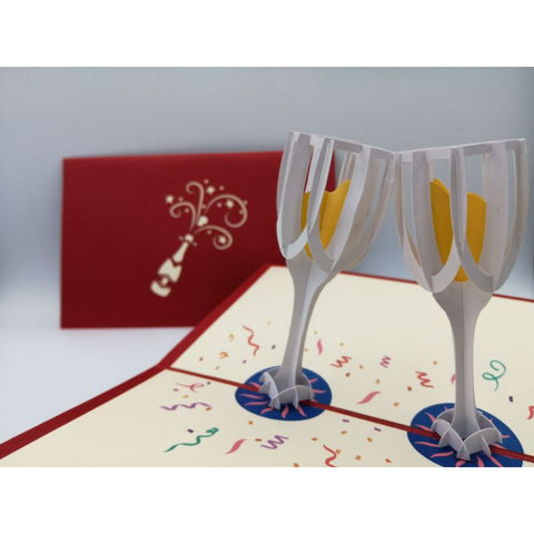 3d Pop up Card - Congratulations (Champagne Popping)-Nook & Cranny Gift Store-2019 National Gift Store Of The Year-Ireland-Gift Shop
