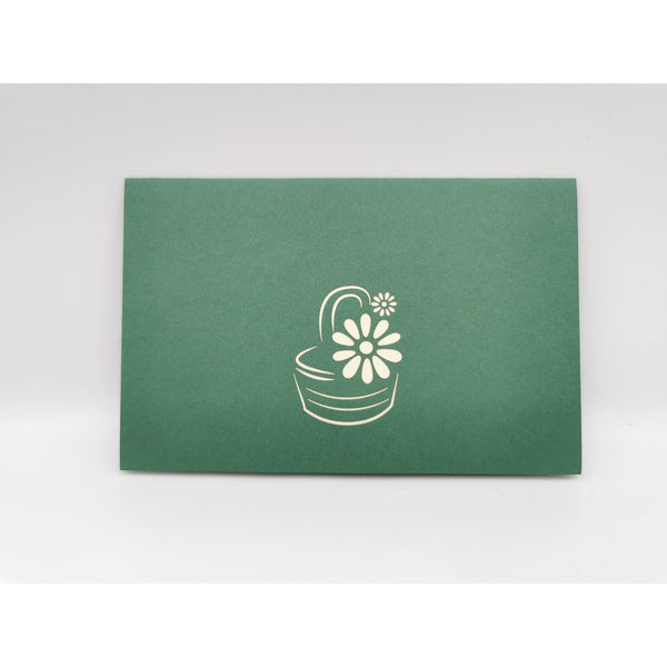 3d Pop up Card - Daisy Basket-Nook & Cranny Gift Store-2019 National Gift Store Of The Year-Ireland-Gift Shop