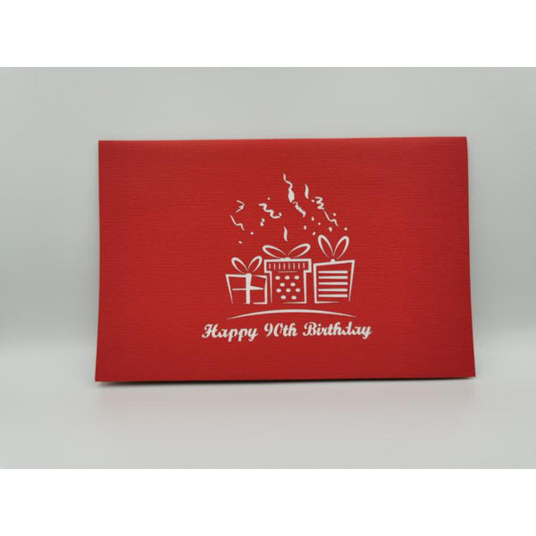 3d Pop up Card - 90th (Presents)-Nook & Cranny Gift Store-2019 National Gift Store Of The Year-Ireland-Gift Shop