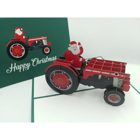 3d Pop up Card - Santa on tractor...-Nook & Cranny Gift Store-2019 National Gift Store Of The Year-Ireland-Gift Shop