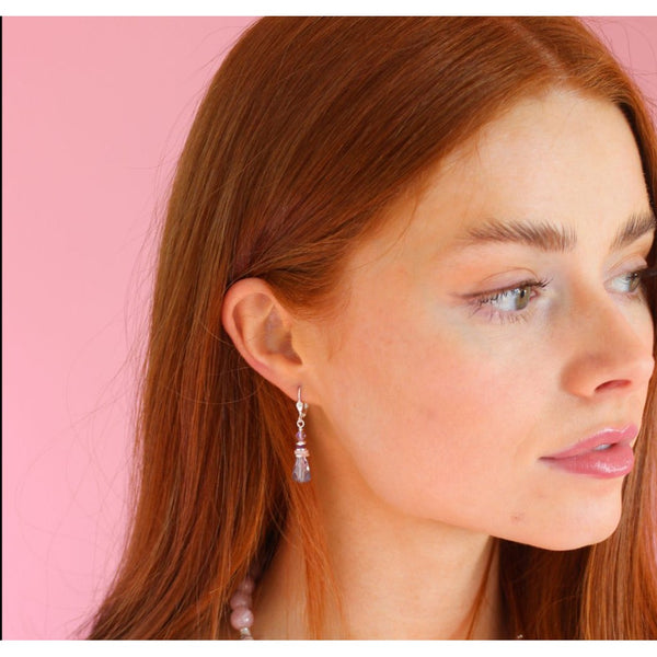 Bon Bon Lilac Drop Earrings - (Short)-Nook & Cranny Gift Store-2019 National Gift Store Of The Year-Ireland-Gift Shop