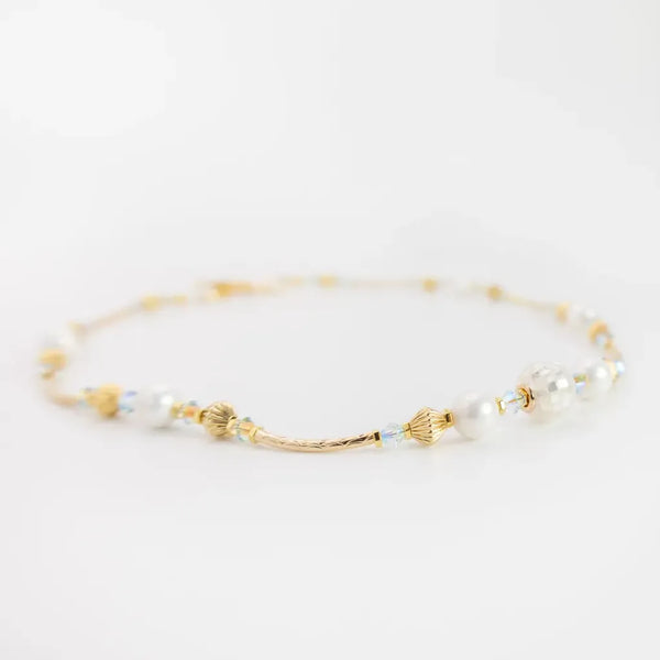 Aoibhianne White Linear Necklace-Nook & Cranny Gift Store-2019 National Gift Store Of The Year-Ireland-Gift Shop