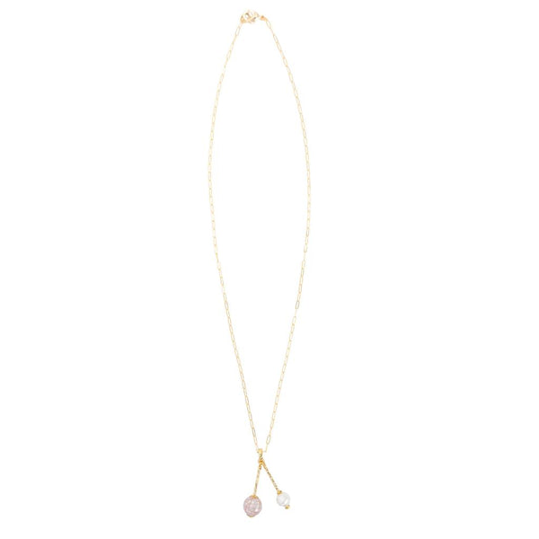 Aoibheann Pink Double Drop Necklace-Nook & Cranny Gift Store-2019 National Gift Store Of The Year-Ireland-Gift Shop