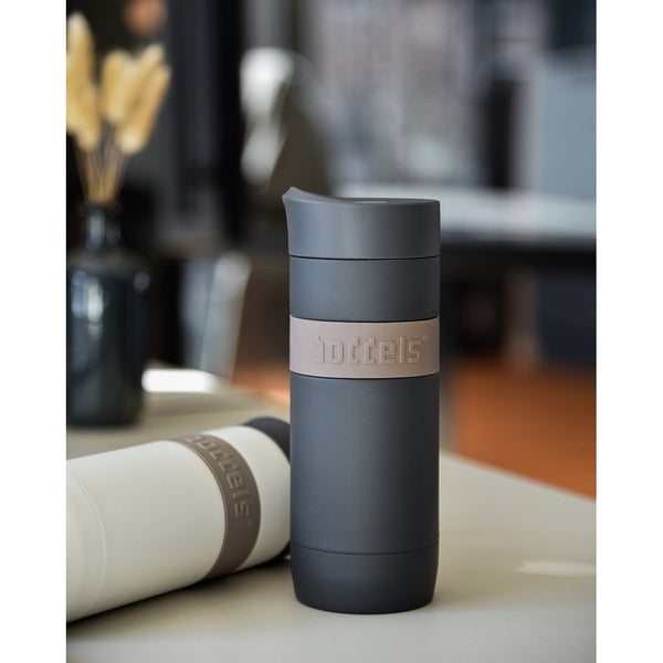 Thermal reusable travel Mug - 370ML - Taupe / Anthracite Grey-Nook & Cranny Gift Store-2019 National Gift Store Of The Year-Ireland-Gift Shop