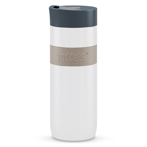 Thermal reusable vacuum Mug - 370ML - Taupe / White-Nook & Cranny Gift Store-2019 National Gift Store Of The Year-Ireland-Gift Shop