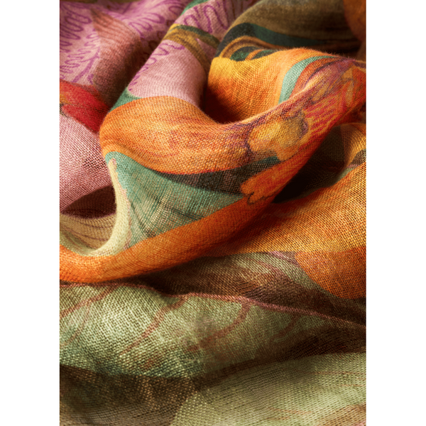 Botany Bliss Linen/Cotton Print Scarf - Lavender-Nook & Cranny Gift Store-2019 National Gift Store Of The Year-Ireland-Gift Shop