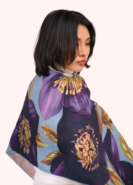 Hellebore Lux Print Scarf