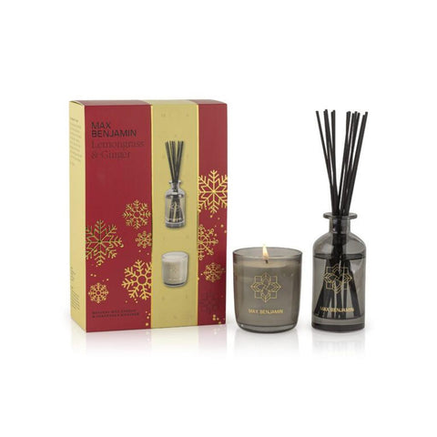 Max Benjamin - Lemongrass & Ginger Luxury Diffuser and Candle Christmas Gift Box-Nook & Cranny Gift Store-2019 National Gift Store Of The Year-Ireland-Gift Shop